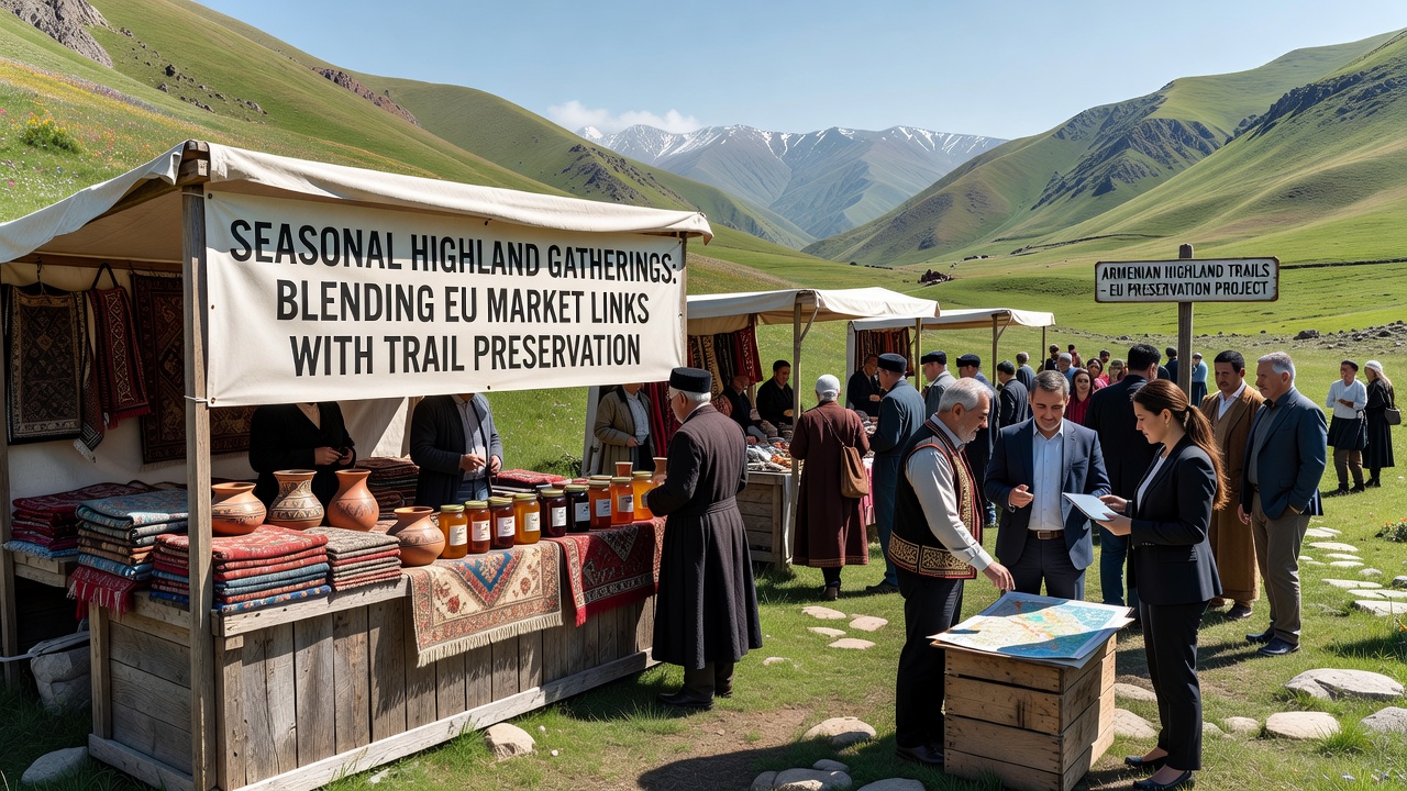 Youth participants conduct trail mapping activities during a highland gathering